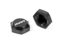 HUDY ALU WHEEL NUT WITH COVER - RIBBED (2) DY293560