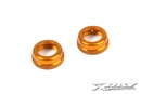 ALU SHOCK CAP-NUT WITH VENT HOLE - ORANGE (2)