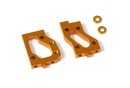 ALU RADIO PLATE MOUNTS (L+R) - SWISS 7075 T6 - ORANGE