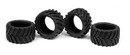 MICRO MONSTER TRUCK TIRE & INSERT - CHEVRON (4+4)